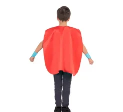 Kit rosso da supereroe per bambini: maschera, mantello e cintura