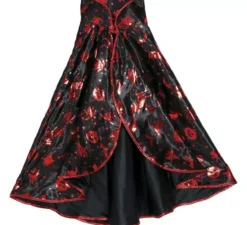 Kit Strega Nero e Rosso per Bambini: Mantello e Cappello