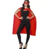 Kit supereroi per adulti rosso: mantello e maschera