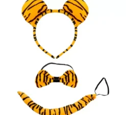 Kit tigre del Bengala: fascia, papillon e coda