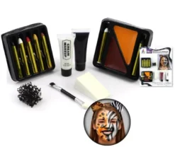Kit trucco Animal Fx : pennelli, tubi, custodia colorata e spugne