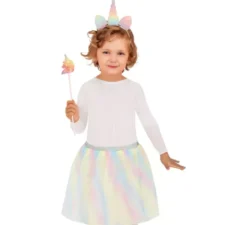 Kit Unicorno per bambini: fascia per capelli, bacchetta magica e tutù