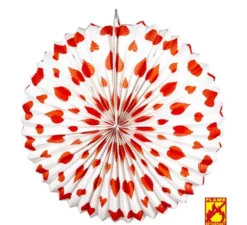 Lanterna Cuori Rossi Ignifugo 36 cm/dm