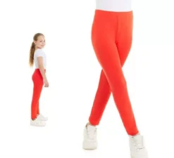 Leggings arancioni fluorescenti per bambine