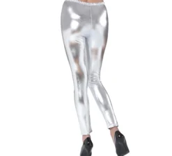Leggings argento metallizzato per donna