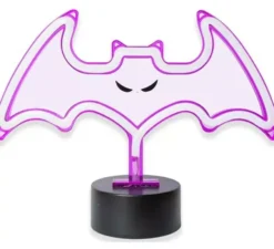 Luce al neon a forma di pipistrello con supporto 27x9x20 cm