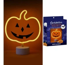 Luce al neon a forma di zucca con supporto 23x9x27 cm