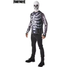 Maglietta Costume con cappuccio Skull Trooper Fortniteda uomo