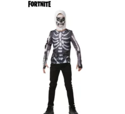 Maglietta Costume con cappuccio Skull Trooper Fortniteper bambino e ragazzo