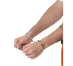 Manette metalliche per adulti della polizia e dei prigionieri