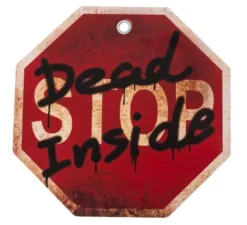 manifesto morte all'interno (Dead Inside) di 24x24x0,5 cm