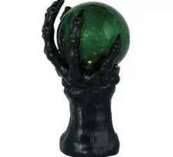 Mano con sfera di cristallo con luce 14,5x8 cm