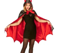 Mantello da diavolo con cappuccio da donna