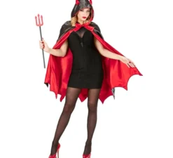 Mantello da diavolo con cappuccio da donna