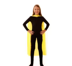 Mantello da supereroe da bambino di 90 cm giallo