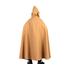 Mantello lungo medievale marrone con cappuccio per bambini
