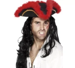 Marabù pirata cappello tricorno nero
