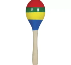 Maraca di legno multicolore da 20 cm