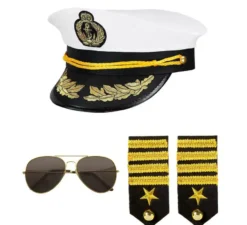 Marine Captain Kit: berretto, occhiali e passanti