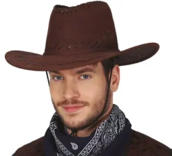 Marrone Cappello da cowboy Simil-Piel