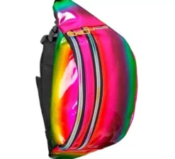 Marsupio olografico metallizzato arcobaleno