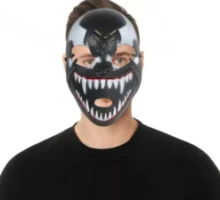 Maschera aliena aracnide nera in plastica