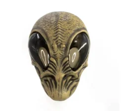 Maschera aliena verde in lattice