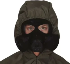 Maschera antigas in PVC nero