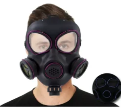 Maschera antigas nucleare con luce