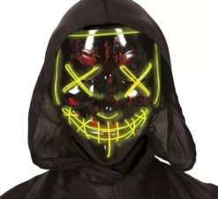 Maschera Assassino con la luce in 2 modelli assortimenti
