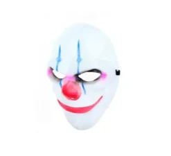 Maschera bianca da clown felice