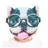 Maschera Bulldog con stampa lingua rosa