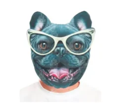 Maschera Bulldog nera stampata