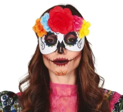 Maschera Catrina con Fiori