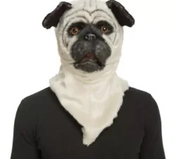 Maschera con mascella mobile di cane carlino