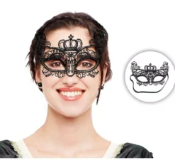 Maschera Corona di pizzo nero