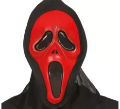Maschera da assassino rossa senza cappuccio