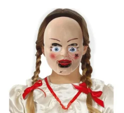 Maschera da bambola terrificante in PVC per bambini