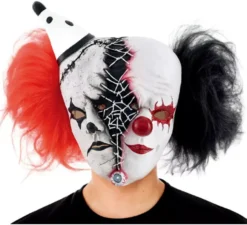 Maschera da clown bifacciale