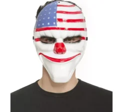 Maschera da clown con bandiera usa