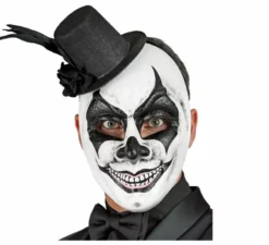 Maschera da clown con cappello Commedia dell'Arte