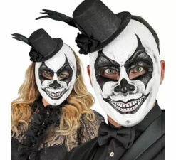 Maschera da clown con cappello Commedia dell'Arte
