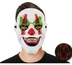 Maschera da clown con tubo luminoso