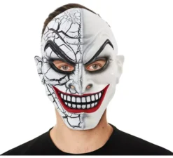 Maschera da clown con viso screpolato