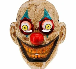 Maschera da clown inquietante con occhi sporgenti