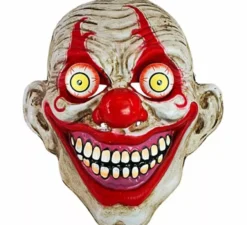 Maschera da clown psicopatico con occhi finti