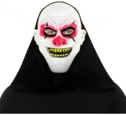 Maschera da Clown Scuro con tessuto in plastica