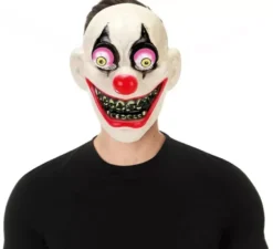 Maschera da clown sinistro Occhi finti