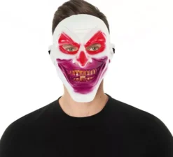 Maschera da clown spaventoso in plastica