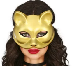 Maschera da gatto dorato per adulti